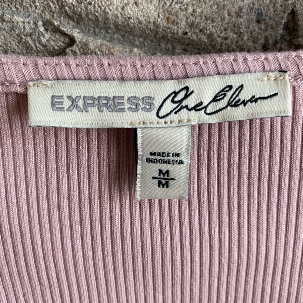 Express Ribbed Cross Front Top - image 4